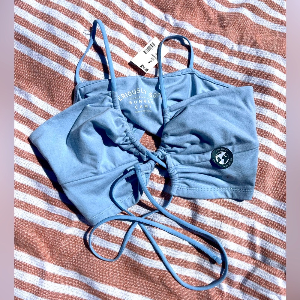American Eagle Blue Bungee Cami